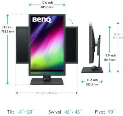 Monitorius BENQ SW321C 32" UHD HDMI/DP/USB