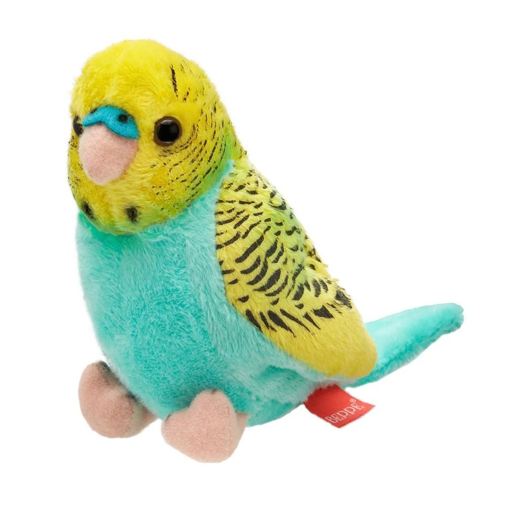 Beppe Pliušinis žaislas - geltona banguotoji papūgėlė, 13 cm