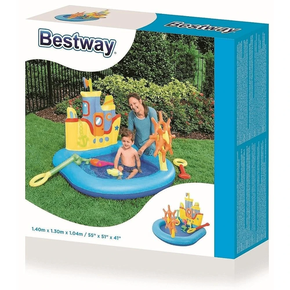 BESTWAY pripučiamas baseinas laivas 140cm x 130cm x 104cm, 52211