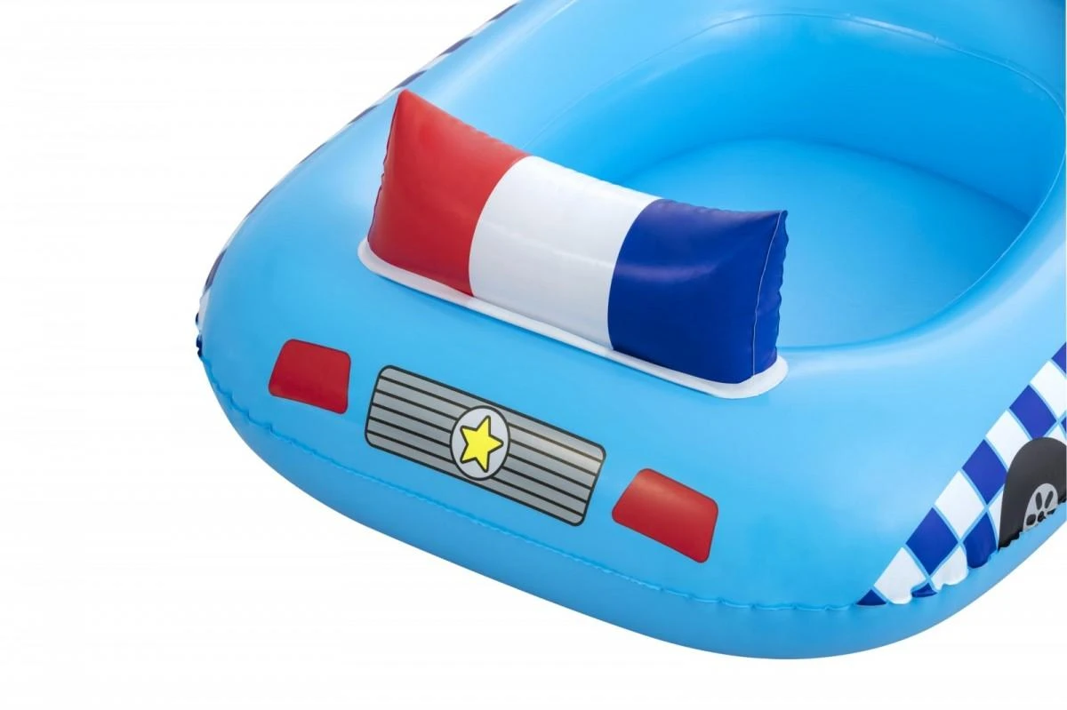BESTWAY Funspeakers pripučiamas vaikiškas plaustas Police Car su garsu, 97cm x 74cm, 34153