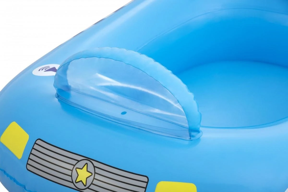BESTWAY Funspeakers pripučiamas vaikiškas plaustas Police Car su garsu, 97cm x 74cm, 34153