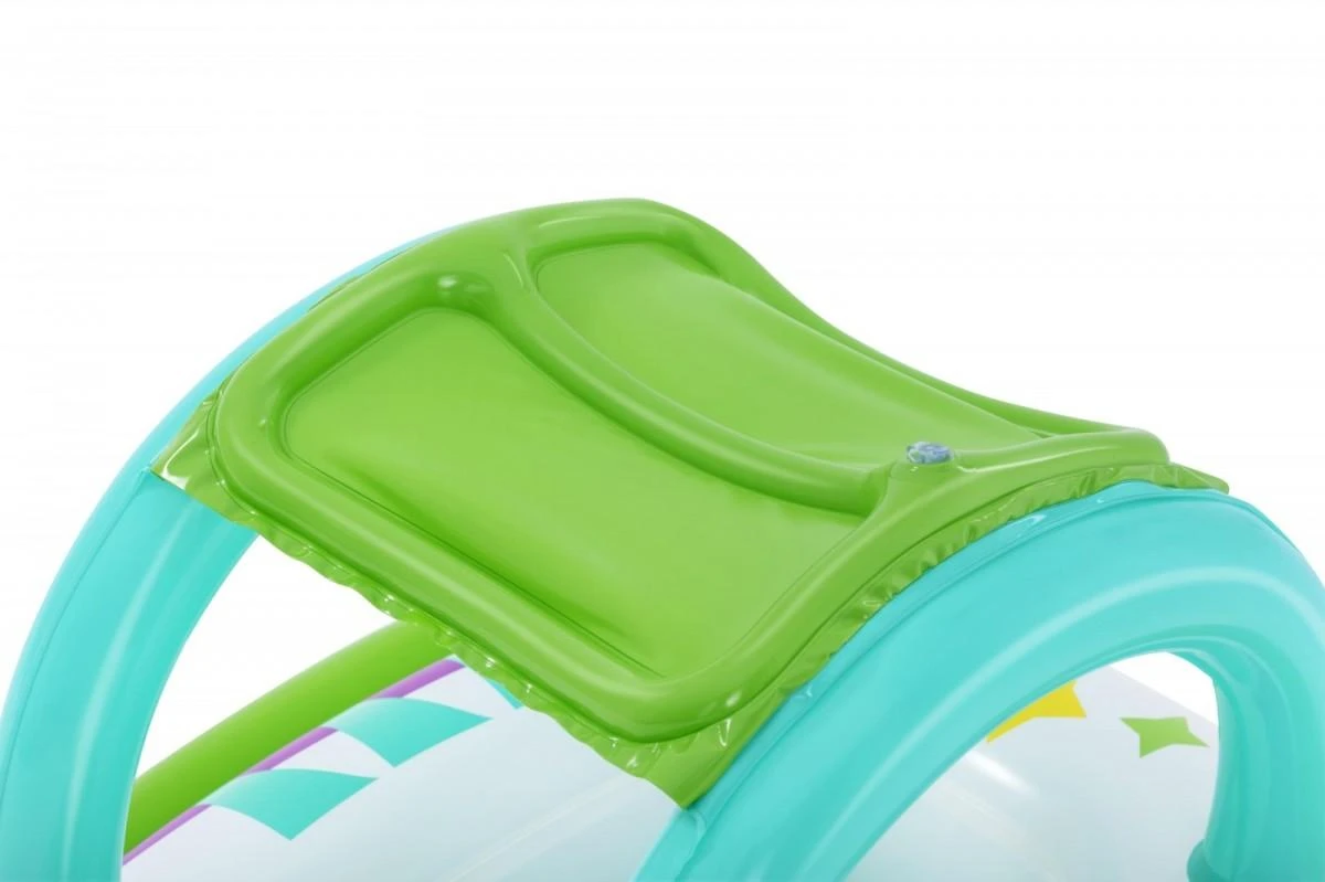 BESTWAY pripučiamas vaikiškas plaustas su stogeliu Space Splash, 1.07m x 1.12m, 34149