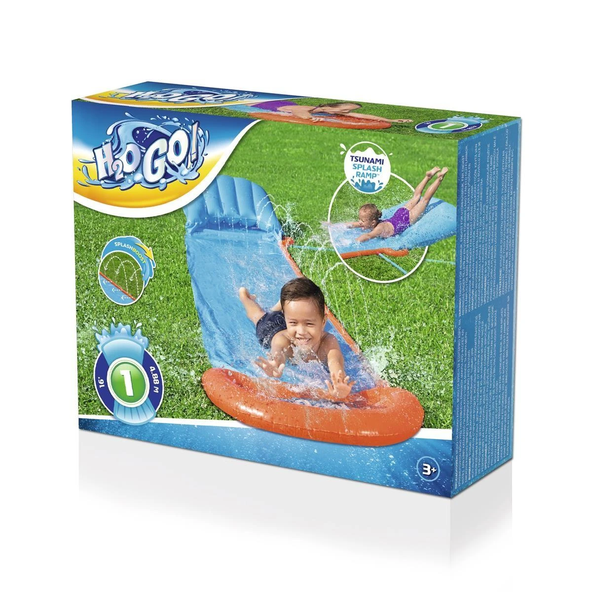 Bestway vienvietė vandens čiuožykla 4,88 m H20 GO! Cunamis 52477