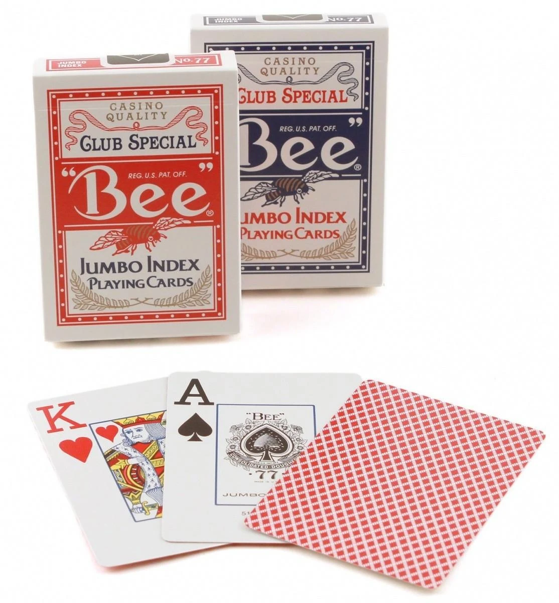 Bicycle Bee Jumbo Pokerio kortos (Mėlynos)