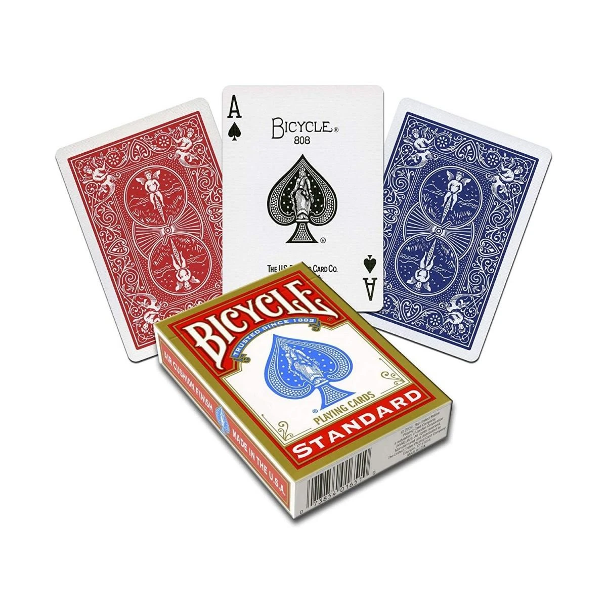 Bicycle Rider Standard Pokerio Kortos Auksiniu Apvadu (Raudonos)