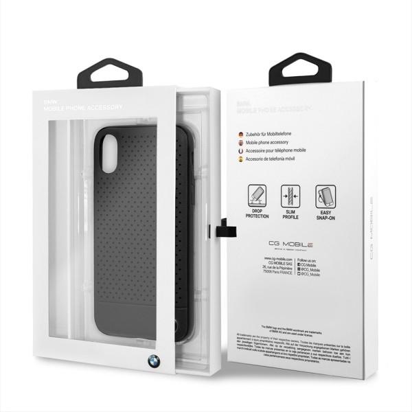BMW Dėklas hardcase BMHCI61PEBOBK iPhone Xr juoda Signature Perforated