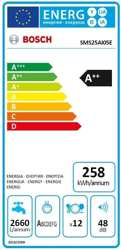 Indaplovė Bosch SMS25AI05E