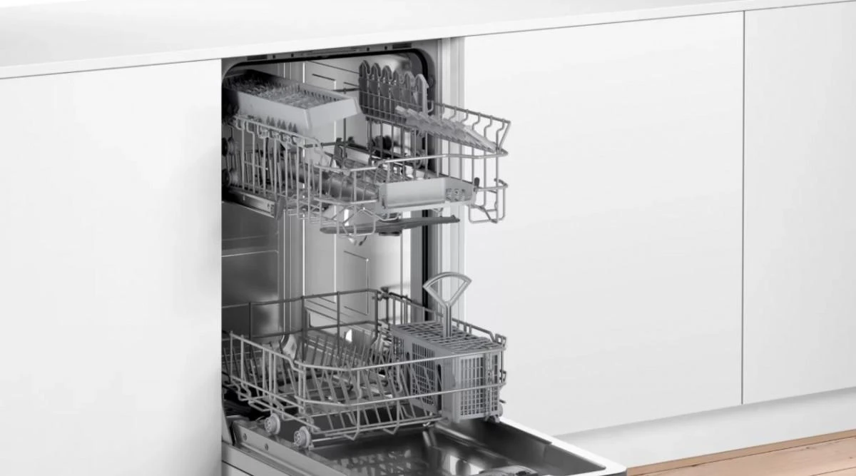 Įmontuojama indaplovė Bosch SPV2IKX10E 45 cm