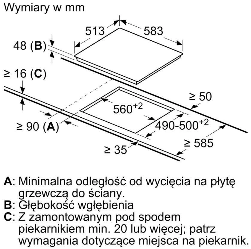 Bosch PKE645BB2E Serija 4, Elektrinė kaitlentė, 60 cm, kaitlentė su plieniniu rėmu