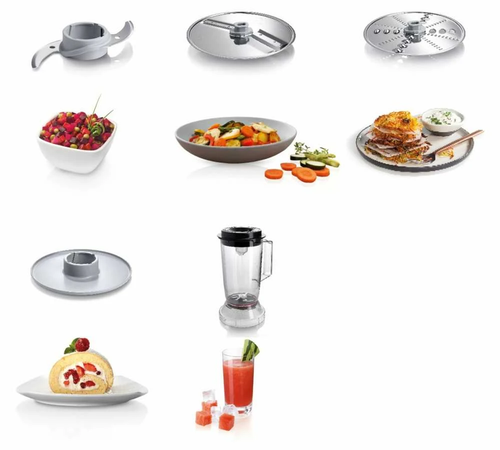 Virtuvinis kombainas Bosch | Food processor | MCM3201B | 800 W | Greičių skaičius 2 | Bowl capacity 2,3 L | Ice crushing | Maišytuvas | Juodas