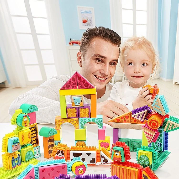 Amo Toys Į viršų Bright TOPBRIGHT Kaladėlių rinkinys „Ūkis“, 80 vnt.