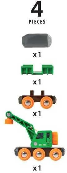 Ravensburger BRIO RAILWAY Kranas su vagonu 33698