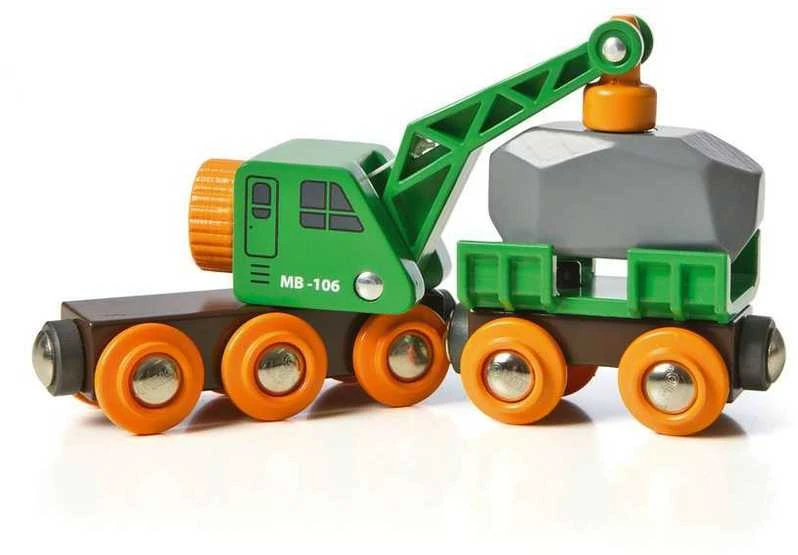 Ravensburger BRIO RAILWAY Kranas su vagonu 33698