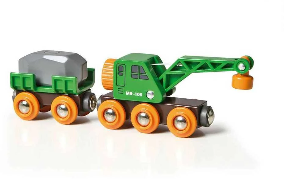 Ravensburger BRIO RAILWAY Kranas su vagonu 33698