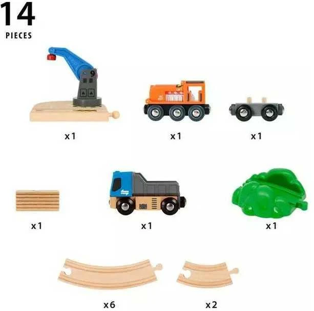 Ravensburger BRIO WORLD Geležinkelio rinkinys su keltuvu