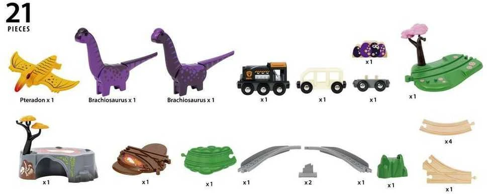 BRIO | WORLD Dinosaur Adventure Set, 36094