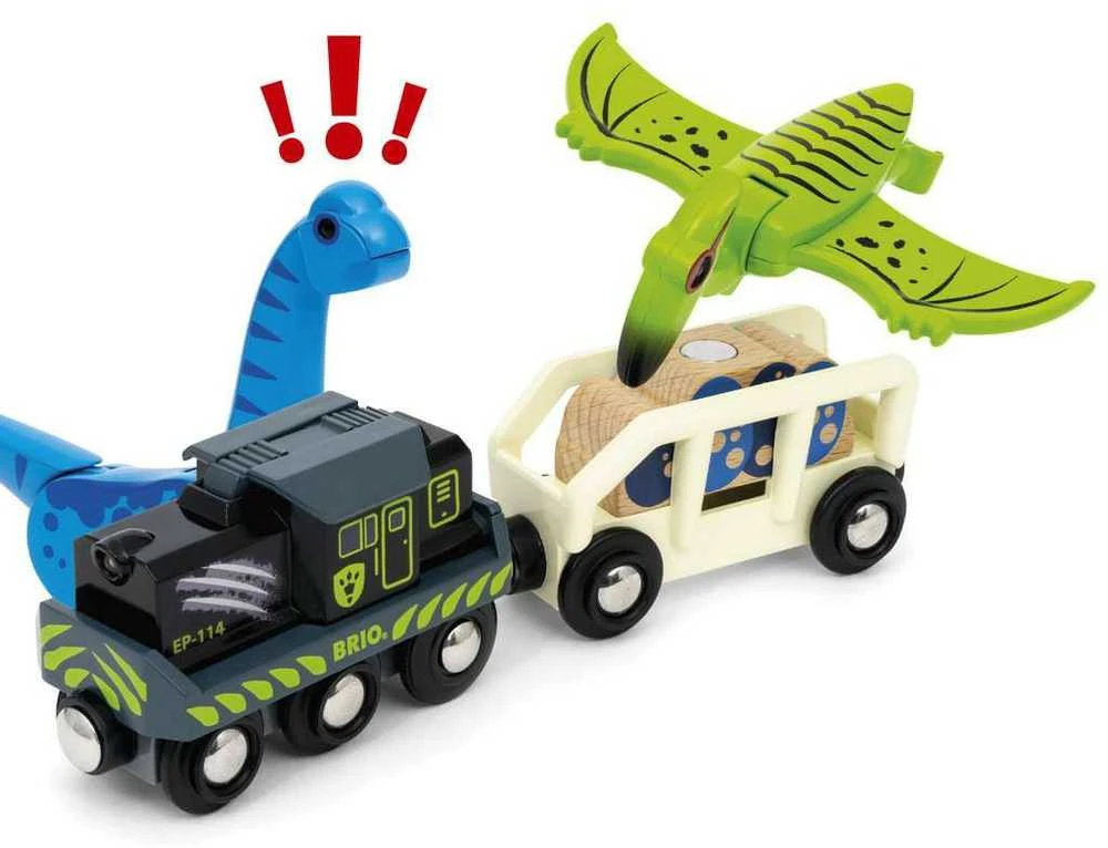 BRIO - Dinozaurų traukinys su baterijomis - 36096