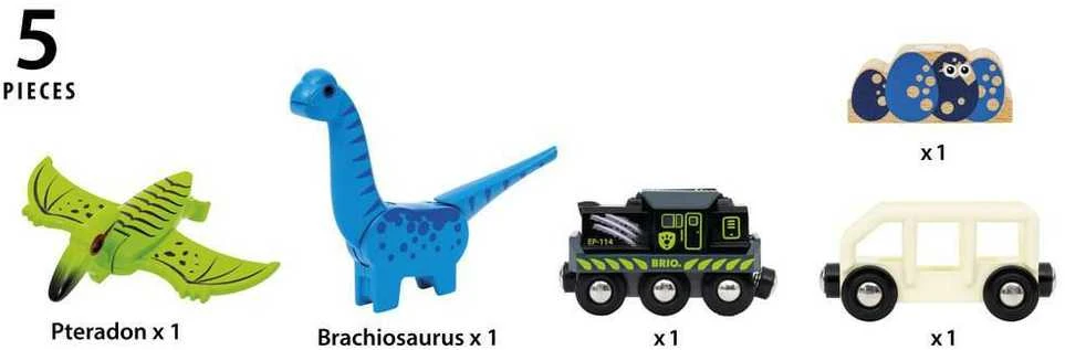 BRIO - Dinozaurų traukinys su baterijomis - 36096