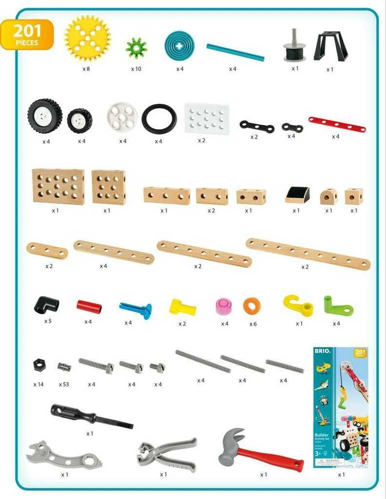 Brio geležinkelis BRIO konstruktorius statybininkų veiklos rinkinys, 34604