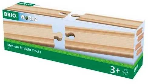 Ravensburger Brio vidutinio dydžio tiesūs bėgiai