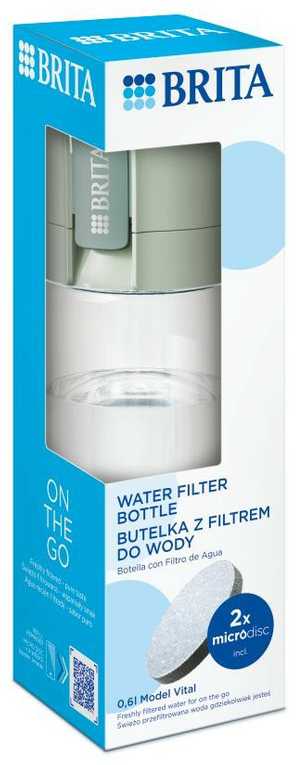 Gertuvė Brita Vital + 2 Brita MicroDisc vandens filtrai, žalios spalvos