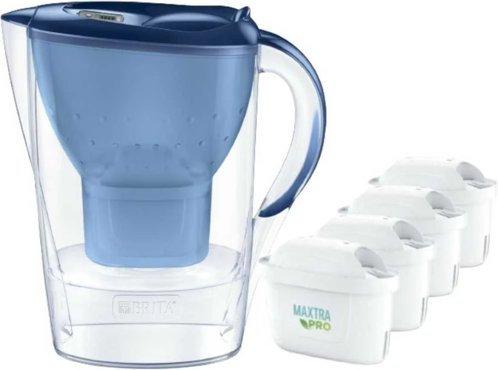 Brita Marella XL jug + 4 Maxtra cartridges mėlynas