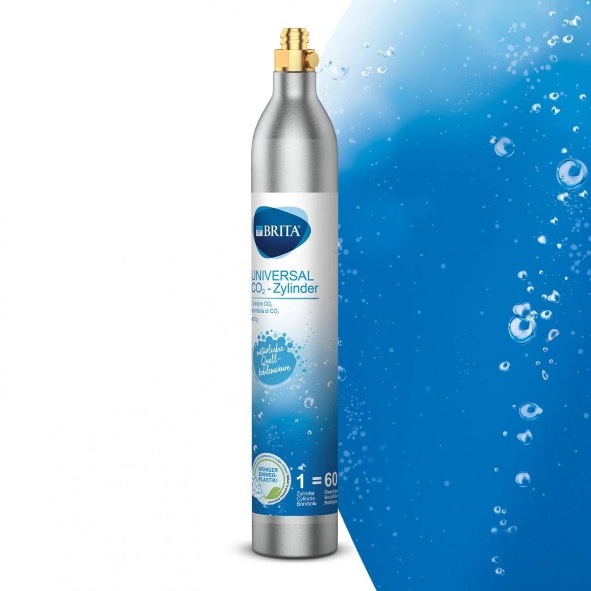 BRITA SodaOne CO2 angliarūgštės cilindras, 425 g, 60l