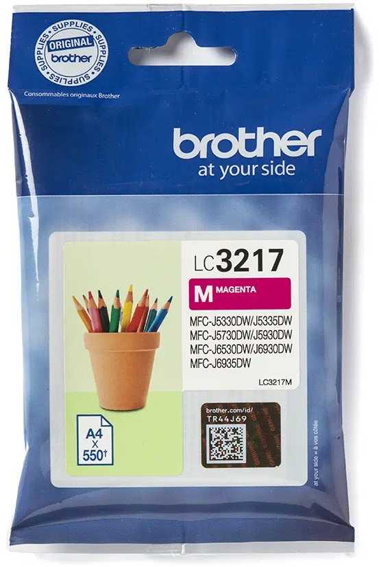 BROTHER LC3217M rausvo rašalo kasetė, 550 psl.