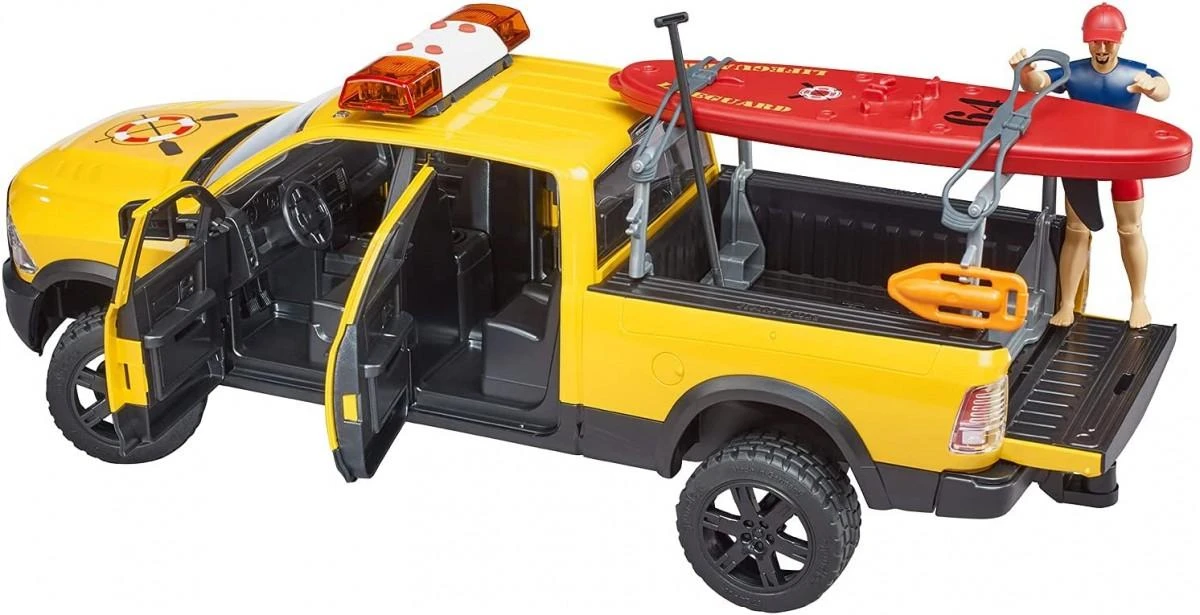 BRUDER gelbėtojų automobilis RAM 2500 su priedais 02506