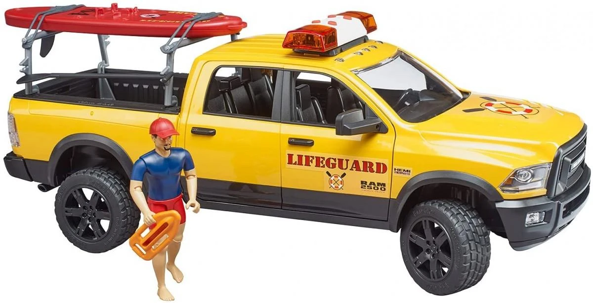 BRUDER gelbėtojų automobilis RAM 2500 su priedais 02506