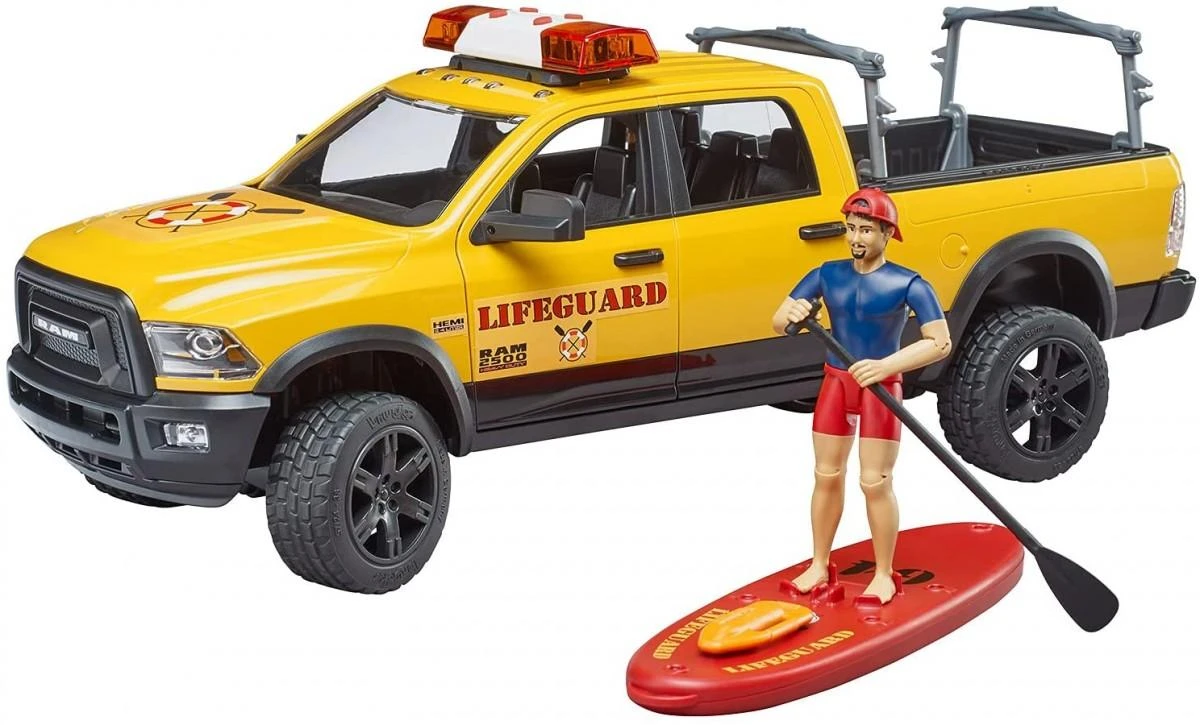 BRUDER gelbėtojų automobilis RAM 2500 su priedais 02506