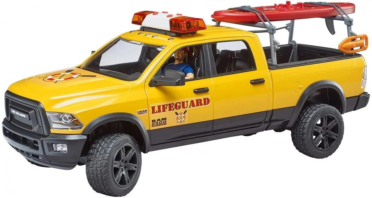 BRUDER gelbėtojų automobilis RAM 2500 su priedais 02506