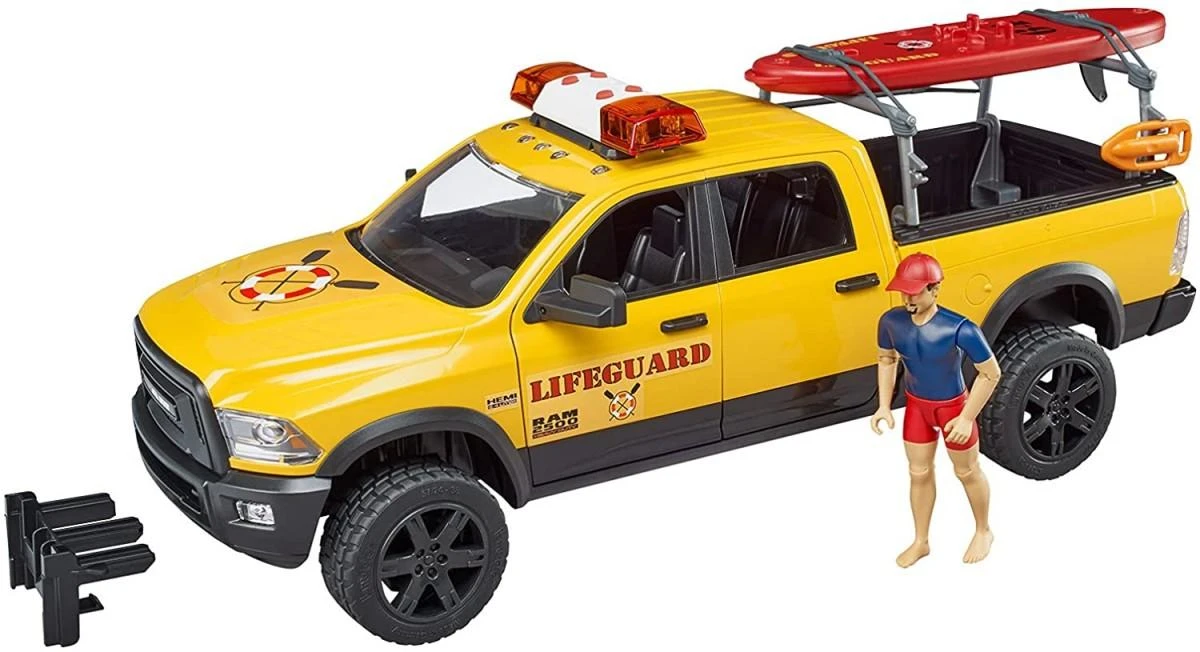 BRUDER gelbėtojų automobilis RAM 2500 su priedais 02506