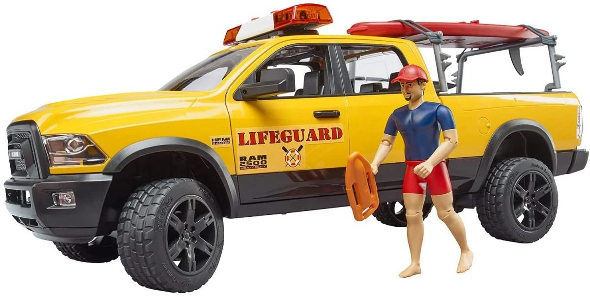 BRUDER gelbėtojų automobilis RAM 2500 su priedais 02506