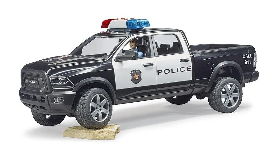 Policijos automobilis su figūrėle Bruder RAM 2500, 02505