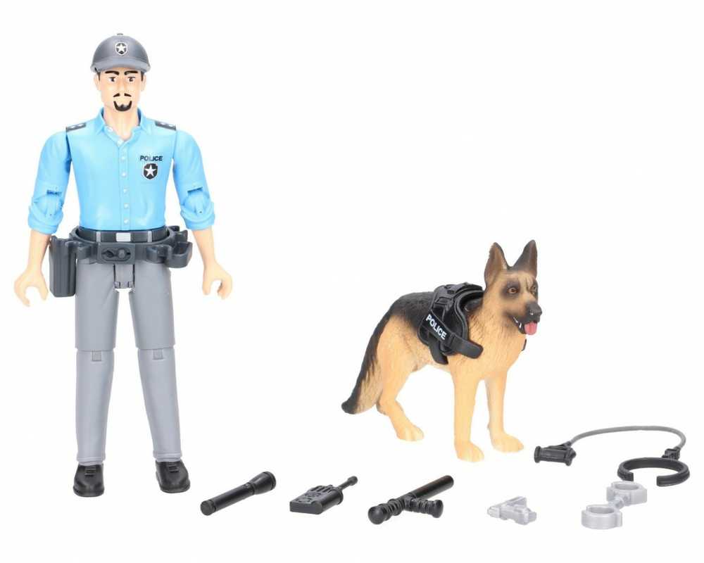 Bruder Ata BRUDER Figūrėlė policjanta su psem 62150