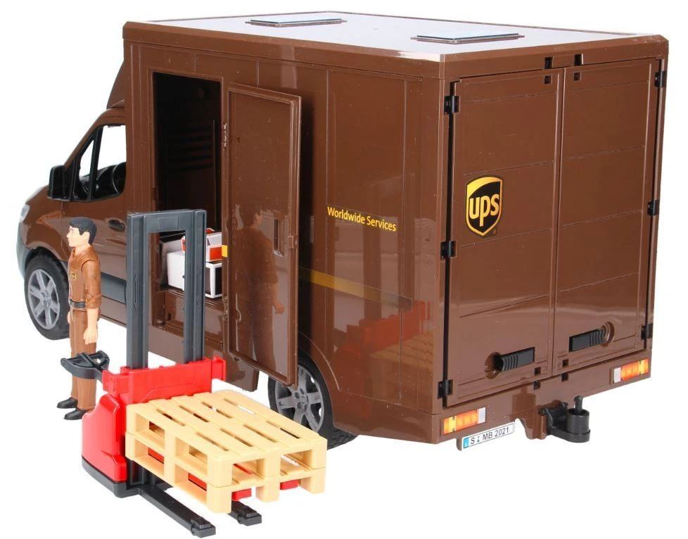 BRUDER MB Sprinter UPS su vairuotoju ir priedais, 02678
