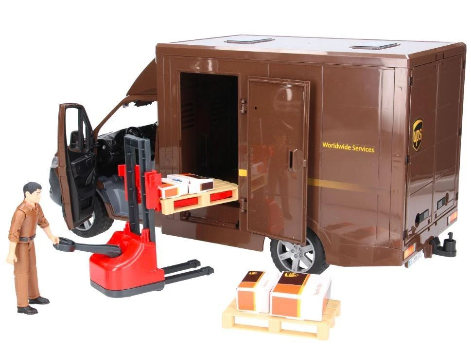BRUDER MB Sprinter UPS su vairuotoju ir priedais, 02678
