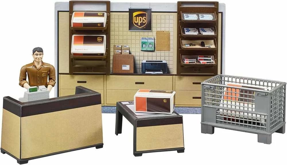 Bruder Figūrėlė UPS logistikos centro darbuotojas su maketu
