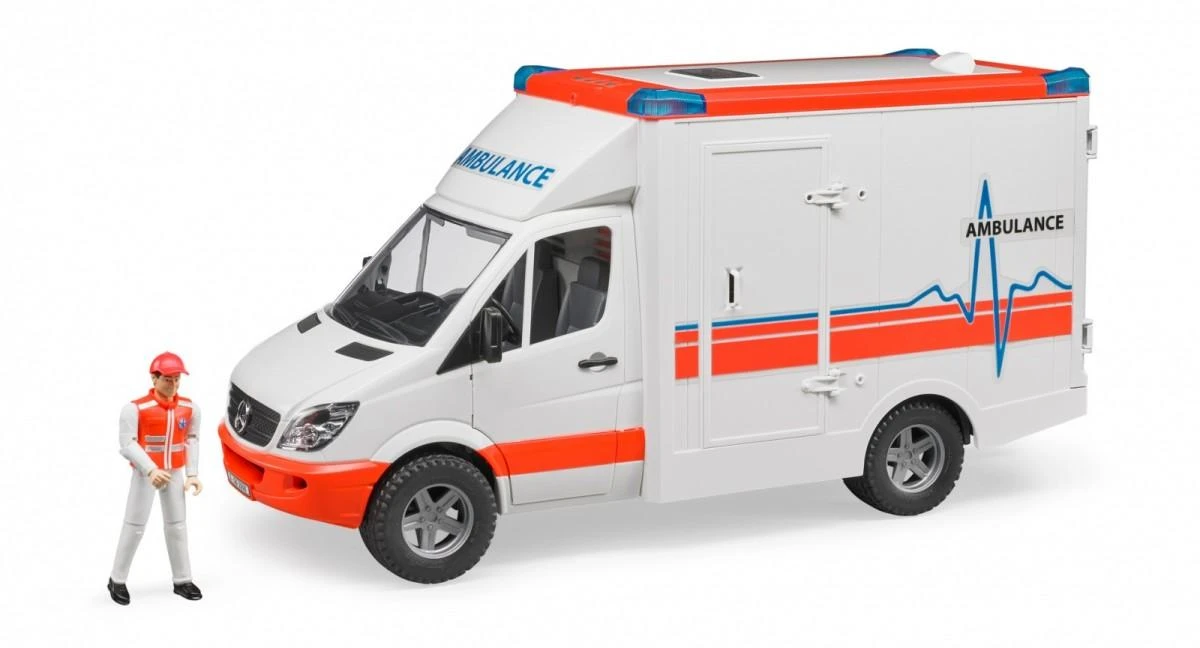 BRUDER greitosios pagalbos automobilis su figūrėle, 02536