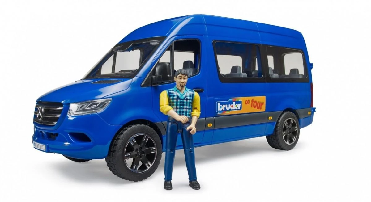 BRUDER 1:16 MB Sprinter Transfer automobilis su vairuotoju, 02681