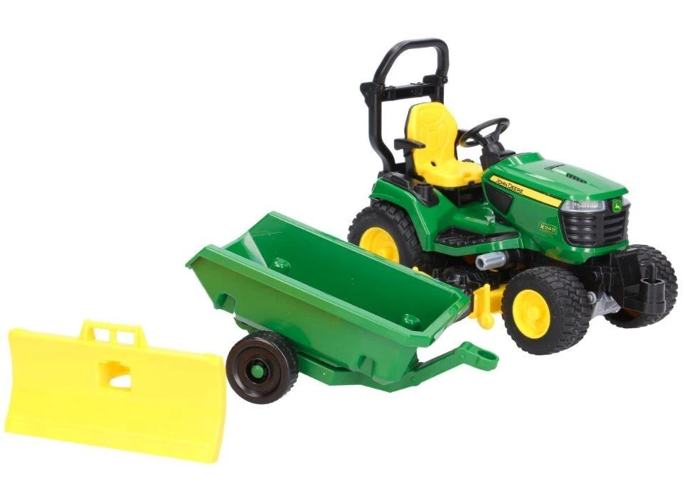 BRUDER traktorius John Deere Lawn su priekaba ir sodininku, 62104