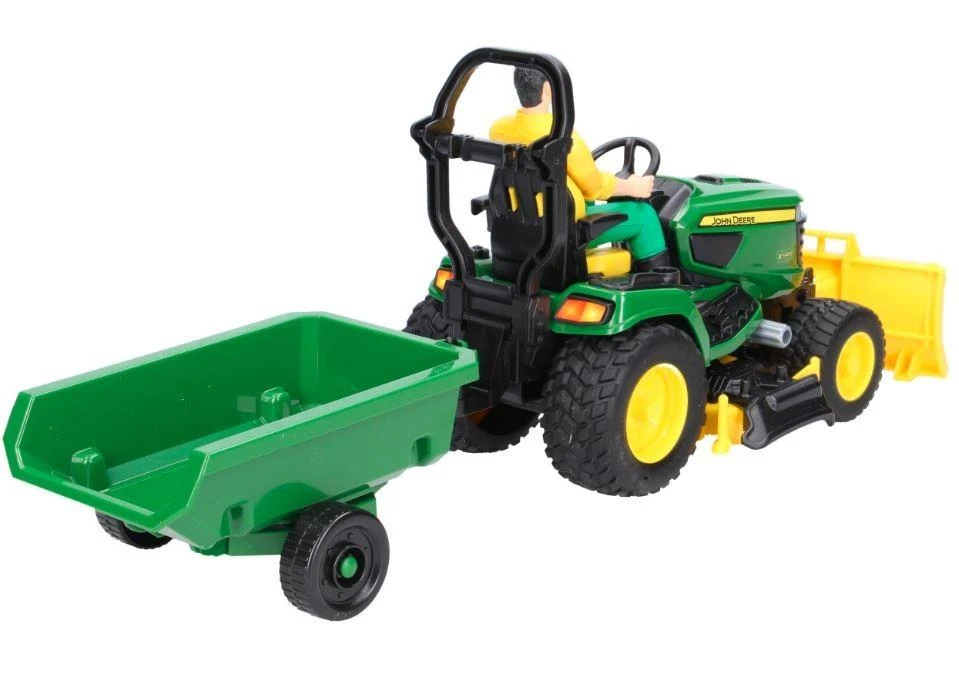 BRUDER traktorius John Deere Lawn su priekaba ir sodininku, 62104