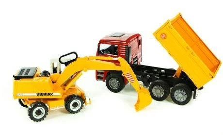 BRUDER statybinis sunkvežimis MAN TGA ir ekskavatorius Liebherr, 2751