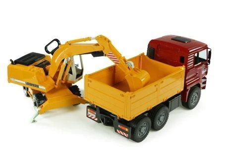 BRUDER statybinis sunkvežimis MAN TGA ir ekskavatorius Liebherr, 2751