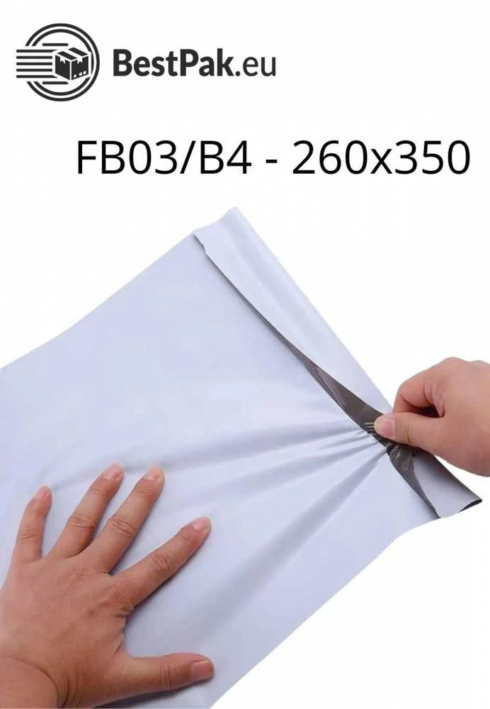 Bestpak BSTech folijos vokas, tvirtas, 50 mikronų, 260 x 350 mm, 100 vnt. FB03 B4