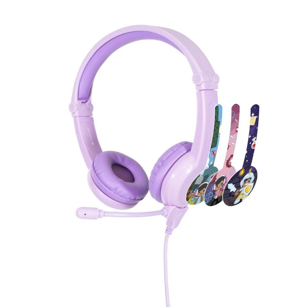 Buddyphones Ausinės žaidimams vaikams 3+, 85dB Galaxy violetinė