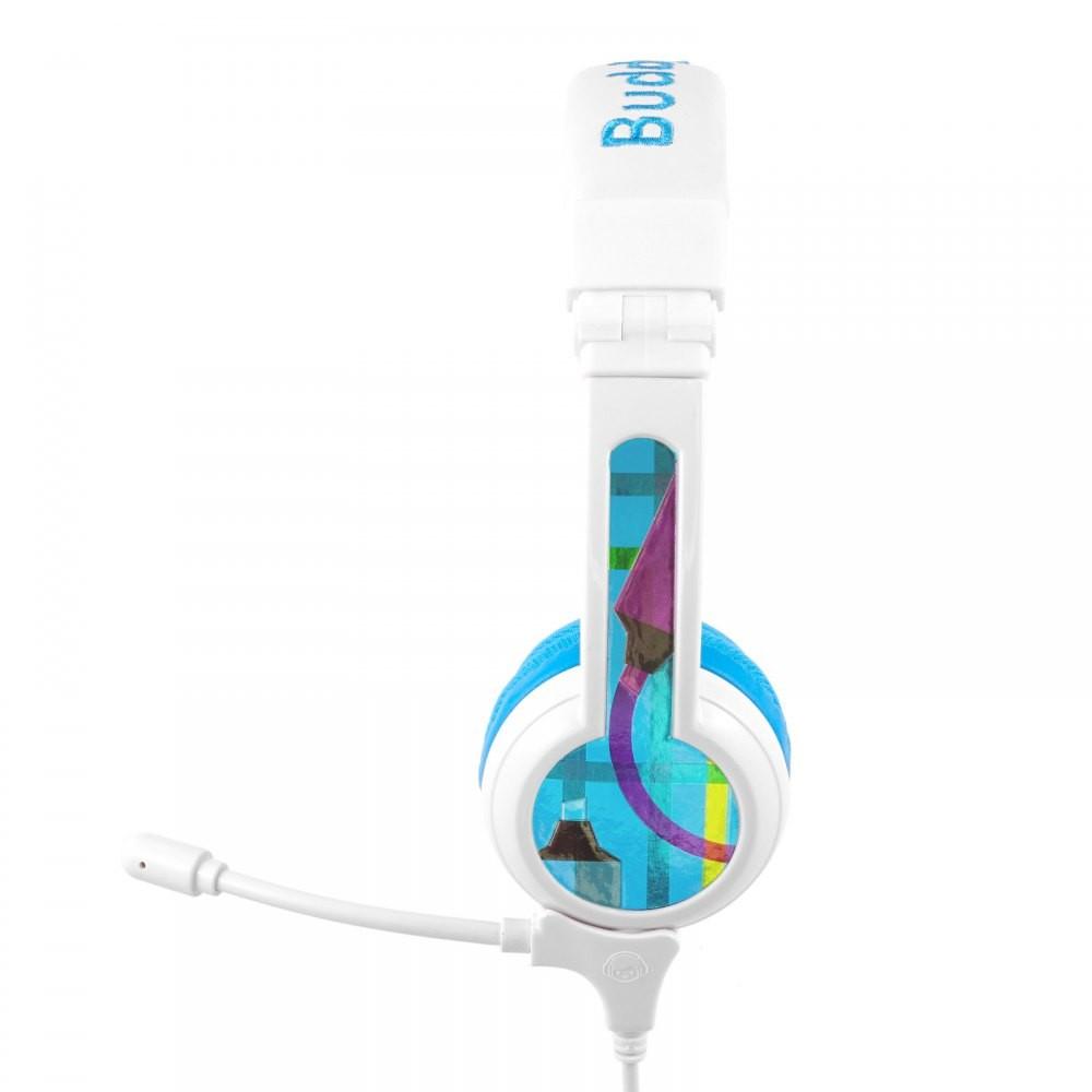Buddyphones Ausinės vaikams 3+ 85dB su mikrofonu School+ mėlyna