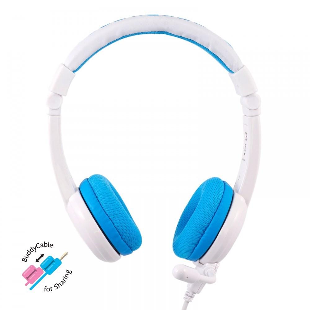 Buddyphones Ausinės vaikams 3+ 85dB su mikrofonu School+ mėlyna