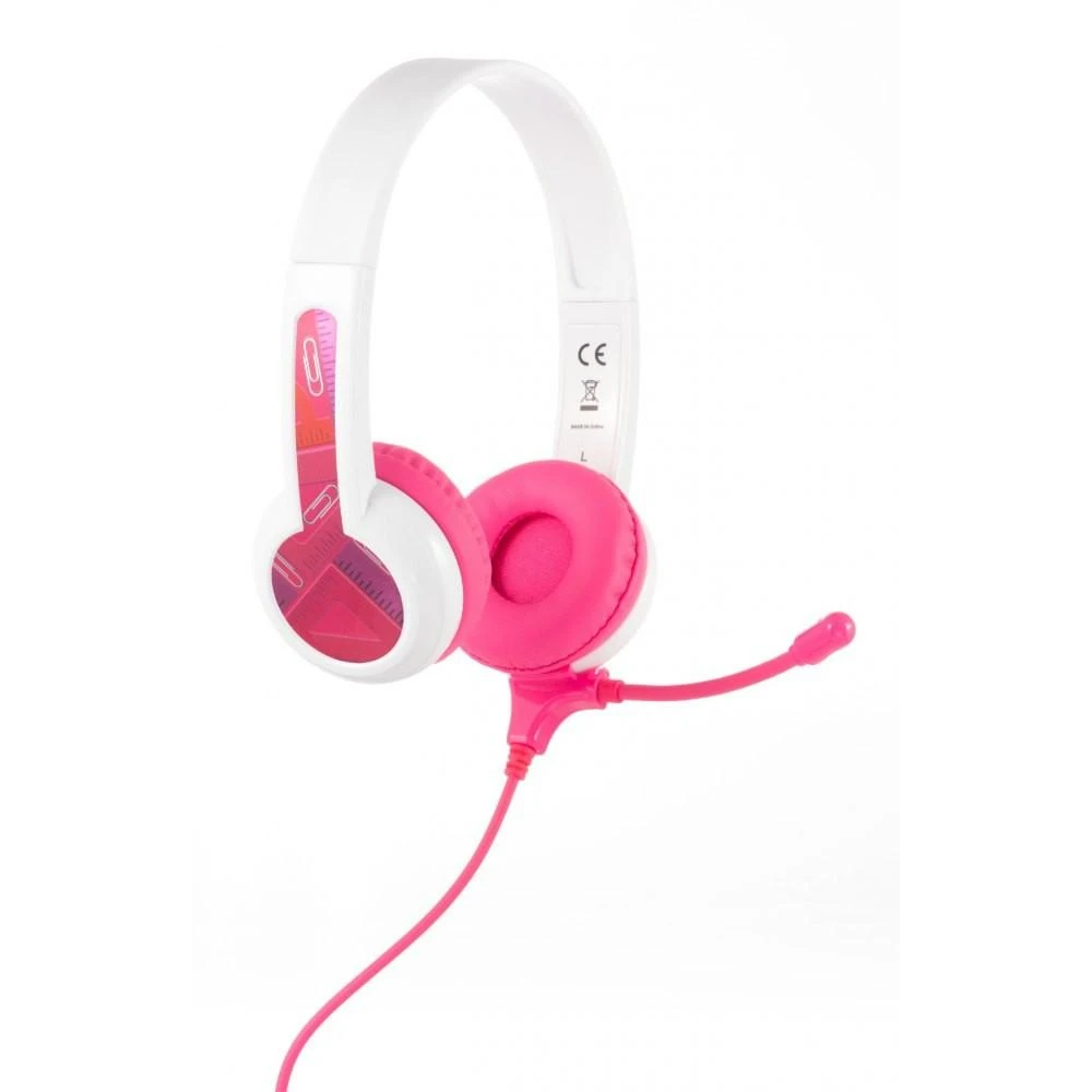 Buddyphones StudyBuddy rožinės ausinės su mikrofonu